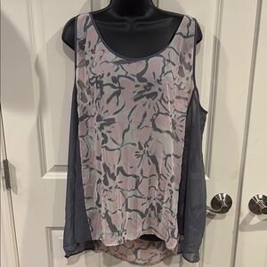 Pink/Gray XXL sheer Tank from Gap - Pink and Gray - NWT